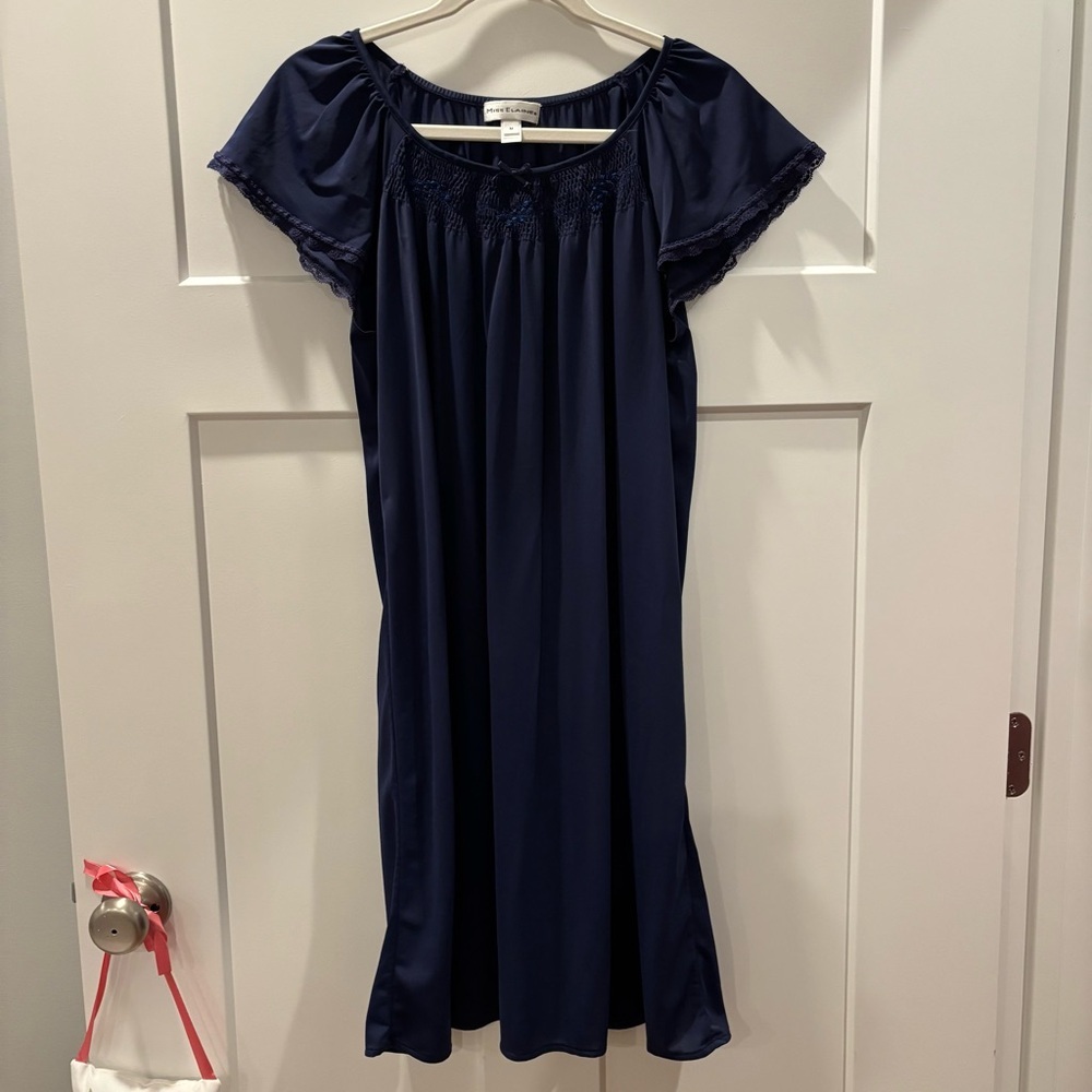 Miss Elaine Embroidered Tricot Nightgown